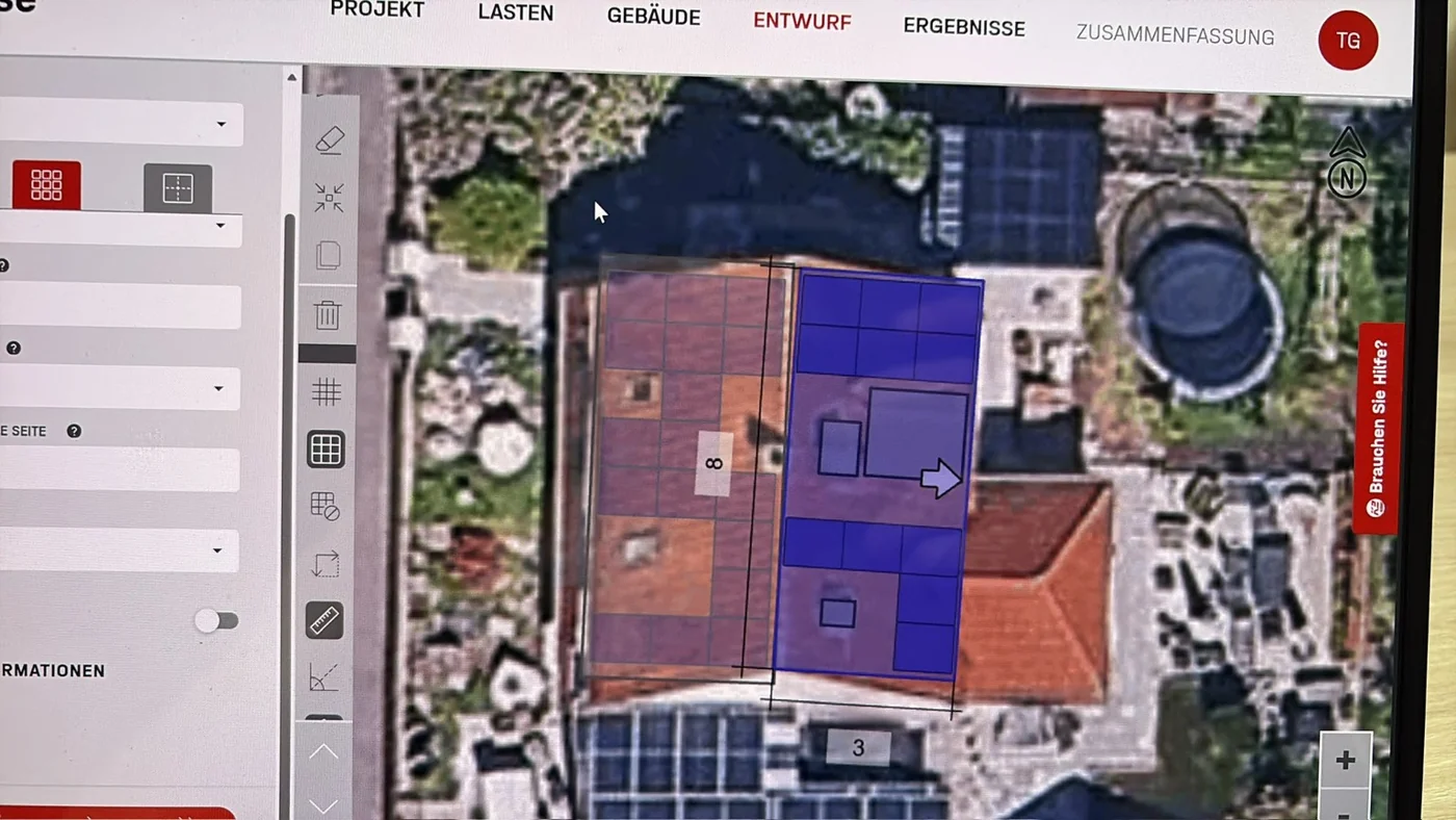 Digitale Dachplanung als Grundlage für ein PV-Projekt